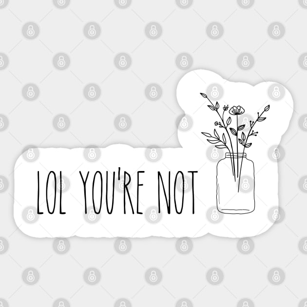 funny line drawing flower Sticker by canvaslady